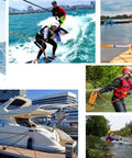 Various water adventures with heavy duty 6mm floating marine rope 32 ft reflective orange for boating, fishing, rafting, and rescue