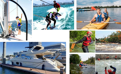 Various water adventures with heavy duty 6mm floating marine rope 32 ft reflective orange for boating, fishing, rafting, and rescue