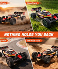Brushless One Twelfth Scale RC Car For Adults, Dope 42 MPH 4x4 Off Road Buggy With 3S 2200mAh Battery, Waterproof ESC in action on various terrains