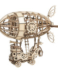 3D Wooden Airship Puzzle Kit For Kids And Adults Build Your Own Model Ship In 1 To 2 Hours 176 Laser Cut Pieces With Easy Instructions And Sandpaper A Fun Family STEM Craft assembled model