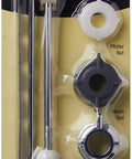 Pop Up Drain Repair Kit With Threaded Adjustable Ball Rod Center Pivot Gasket 3 Ball Size Options in package