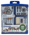 Smooth Operator 12V Cordless Rotary Tool Bundle With 160 Piece Nifty Accessory Pack storage kit containing various rotary tool accessories.