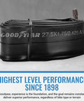 27.5 Inch Bike Tube 1.75-2.125 With Butyl Rubber, Durable Puncture-Proof Mountain Bike Inner Tube displayed on surface