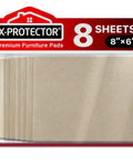 Heavy Duty Felt Furniture Pads 8 Pack 8x6 Inches One Fifth Inch Thick For Hardwood Floors Pro Grade Protection From Scratches And Scuffs