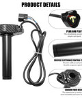 Quick Twist Throttle Grip Kit With Rolling Bearing, Waterproof Plug And Play Harness, Imitation Carbon Fiber Handle shown