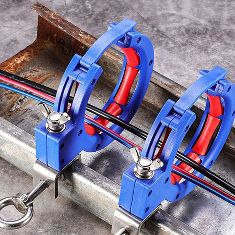 Cable Tray Roller With Screw Mount Wire Guide For Adjustable Cable Laying And Pulling And Red Axis Protects Wires Rugged Heavy Duty Nylon And Stainless Steel Construction For Indoor Outdoor Use, screw-mounted in metal tray
