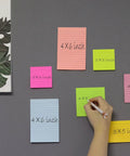 Colorful 4x6 Inch Sticky Notes, Eight Bright Colors, 320 Sheets Total Across Eight Pads, Mega Sticky Adhesive on gray surface