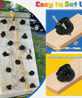 Large Rock Climbing Holds 20 Pack With Easy Mounting Hardware Three Shapes For Indoor Outdoor Climbing Walls Black Finish