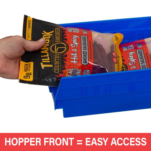 Heavy Duty Plastic Shelf Bins For Garage, Closet, And Drawer Organization 12 X 8 X 4 Inches Green 12 Pack Built Tough