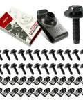 50 Pcs M6x1.0 Automotive Body Bolts And U Nut Clips Kit for fender liner, engine splash shield, bumper and underbody fasteners