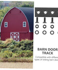 Sturdy Metal Barn Door Track Hardware Kit For Sliding Doors Easy To Install Track System With Durable Connectors And Smooth Rails