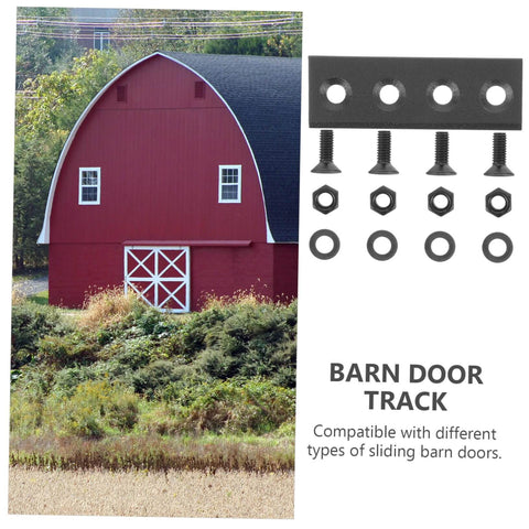 Sturdy Metal Barn Door Track Hardware Kit For Sliding Doors Easy To Install Track System With Durable Connectors And Smooth Rails
