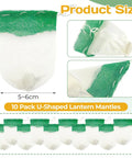 10 Pcs Propane Lantern Mantles U Shaped For Outdoor Lighting Fixtures Camping Green Replacement Lantern Shades Durable Easy To Install Each Mantle Measures About 3.2 Inches Long By 2.2 Inches Wide Ideal Replacement Set For Outdoor Lanterns