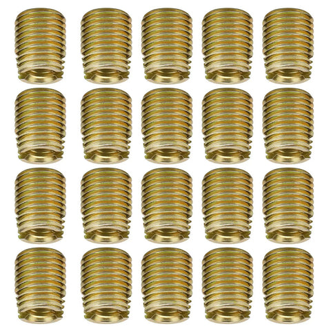 Jiawu 20 Pcs Heavy Duty Self Tapping Thread Insert Kit For Automotive And Machinery. Carbon steel yellow zinc inserts shown
