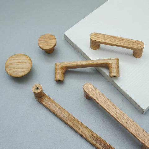 6 Pack White Oak Wood Drawer Pulls Rustic Cabinet Handles For Dresser And Kitchen Furniture Hardware 3 Inch Center To Center