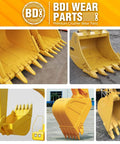 Five Pack 230SP Backhoe Bucket Teeth With TF23P Flex Pins for 23 and 230 Series Skid Steer Loaders, Heavy Duty Alloy