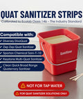 Dual Sanitizer Test Kit for Commercial Kitchens with 200 Strips, Quat 0-400PPM and Chlorine 0-200PPM, Pro-Grade Food Service Testing for Bars, Restaurants, and Cafes, Quat sanitizer strips