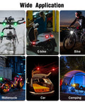 Wireless LED Strobe Lights With Remote Control 8 Color Rechargeable Anti Collision Emergency Warning Kit shown on vehicles