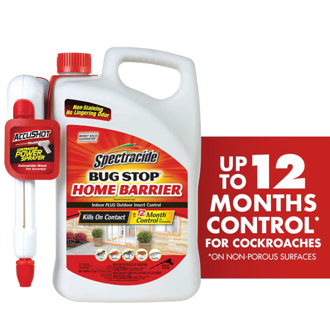 Home Barrier Insect Spray That Kills Ants Roaches And Spiders On Contact With Indoor Outdoor Ready To Use 1.33 Gallon AccuShot Sprayer