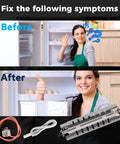 Upgraded Refrigerator Defrost Heater Kit With Built in Temperature Sensor For DIY Friendly Install And High Limit Thermostat For GE General Electric Kenmore Replace WR51X10055 WR55X10025 WR50X10068 Romalon, heater kit parts