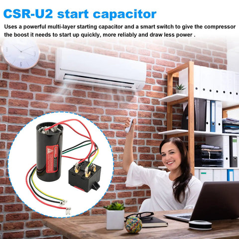 Hard Start Kit For Air Conditioner Compressor Saver Replacement HVAC Hard Start Capacitor For 1/2 To 5 Ton Systems