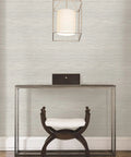 Room with Crossweave Peel And Stick String Wallpaper Gray Textured Real String Look Repositionable Wall Covering Easy To Remove