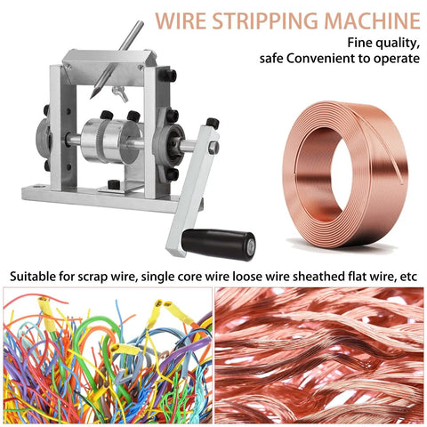 Heavy Duty Manual Wire Stripper Machine For 1-30mm Cable Stripping with metal body and adjustable features for various wire types.