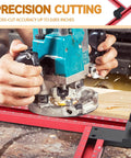 Juice Groove Router Jig For Cutting Boards Pro Grade Adjustable Router Guide Frame With Rails in use for precise grooves