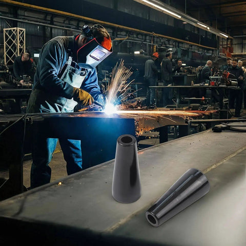 10 Pack Flux Airless Nozzles For MIG Welders 100L Pro 100L Pro 175L KP1939-1 MB15 14AK 15AK in a metalworking workshop