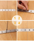 Stainless Steel Flat Brackets 6 Inch Set Of 4 With 24 Countersunk Screws For Furniture Repair and Fixing, installation process.