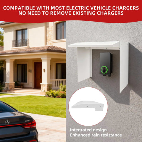 Badass EV Charger Cover Built To Handle Anything Shields Your Electric Vehicle Station From Intense Sun And Hail Universal Wall Mount Fit, 15.7x11.8x15.35 in.