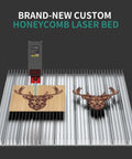 Puikos honeycomb laser bed 400x400 mm, metal work table for laser engraver - front view