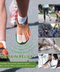 Silicone Toe Protectors Set 12 Pack Gel Toe Sleeves With Aloe Vera Essential Oils for runners, hikers, dancers shown in use.