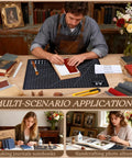 All In One 145Pcs Book Binding Kit For Beginners With A5 Paper And Tools shown in crafting scenarios