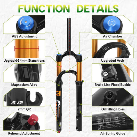 Front MTB Fork With 140mm Travel, 34mm Stanchions, Rebound Adjust And Lockout, One And One Eighth Inch Straight Or Tapered Steerer