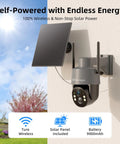 Alt Tag: Solar Powered Outdoor Security Camera Wireless 2K WiFi With 360 Degree PTZ Color Night Vision PIR Motion Sensor