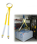 Heavy Duty Forklift Battery Lifting Sling With 12 Inch Wire Hook And Round Ring, Vinyl Coated Hooks For Scratch Free Battery Handling
