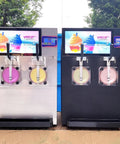Commercial Dual Tank Ice Slush Machine For Top Shelf Margaritas And Creamy Milkshakes With Smart Freeze Tech, dual color tanks.