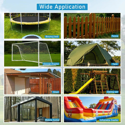 Heavy Duty Ground Anchors Set For Tent Posts And Fences One Piece Stakes With L Brackets Wood Post Repair Kit Wind Resistant Steel Mobile Home Anchor System Durable Outdoor Tie Downs
