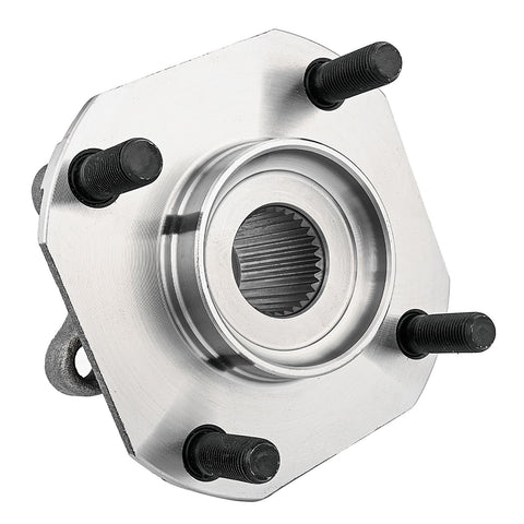 Close-up of Pair Front Wheel Hub Bearing Assembly for Nissan Sentra 2007-2012 non-ABS models, showing 4-bolt design