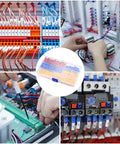 150 Pcs Electrical Butt Connectors Kit Insulated Butt Splice Crimp Wire Connectors Assorted Straight Wire Terminals for Automotive Wiring Built Tough Copper Core Terminals
