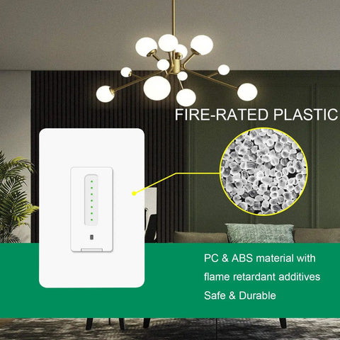 4-Pack Trailing Edge Smart Dimmer Switch For LED Lights, Voice Control With Alexa And Google Home, PC ABS material