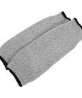 Heavy Duty Cut Resistant Arm Sleeves With Scratch Proof Armor For Gardening And Butchery Tasks Bite Resistant Guards, grey fabric.