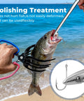Triple Pack Fish Grippers With 2 to 3 Claw Design Plus Stainless Hook Remover used on fish at beach