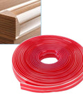 Clear Self Adhesive Corner Protectors 5m Roll, 10mm Edge Guards, Flexible PVC on wood corner