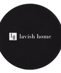 Lavish Home logo on dark background for Set Of 2 LED Table Lamps With Amber Glass And Dark Bronze Metal Finish.