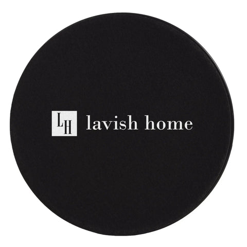 Lavish Home logo on dark background for Set Of 2 LED Table Lamps With Amber Glass And Dark Bronze Metal Finish.