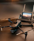 8K GPS Drone With 7.2 Inch Touch Screen Remote, 3 Axis Gimbal With EIS Anti Shake on display with dual battery kit