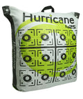 Two Sided Archery Bag Target Built For 425 FPS Practice with high visibility aiming points, handle, and 28 inch square design.