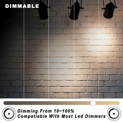 Dimmable GU10 LED Bulbs 5W 450 Lumens 4000K Natural White Easy Install 38 Degree Beam AC120V Spotlight Track Lighting